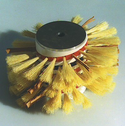 Photo of a Sisal and Leather wax polishing head